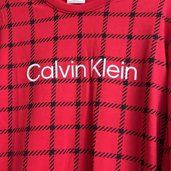 NWT Calvin Klein Comfort Fleece Long Sleeve Top - Picture 3 of 3